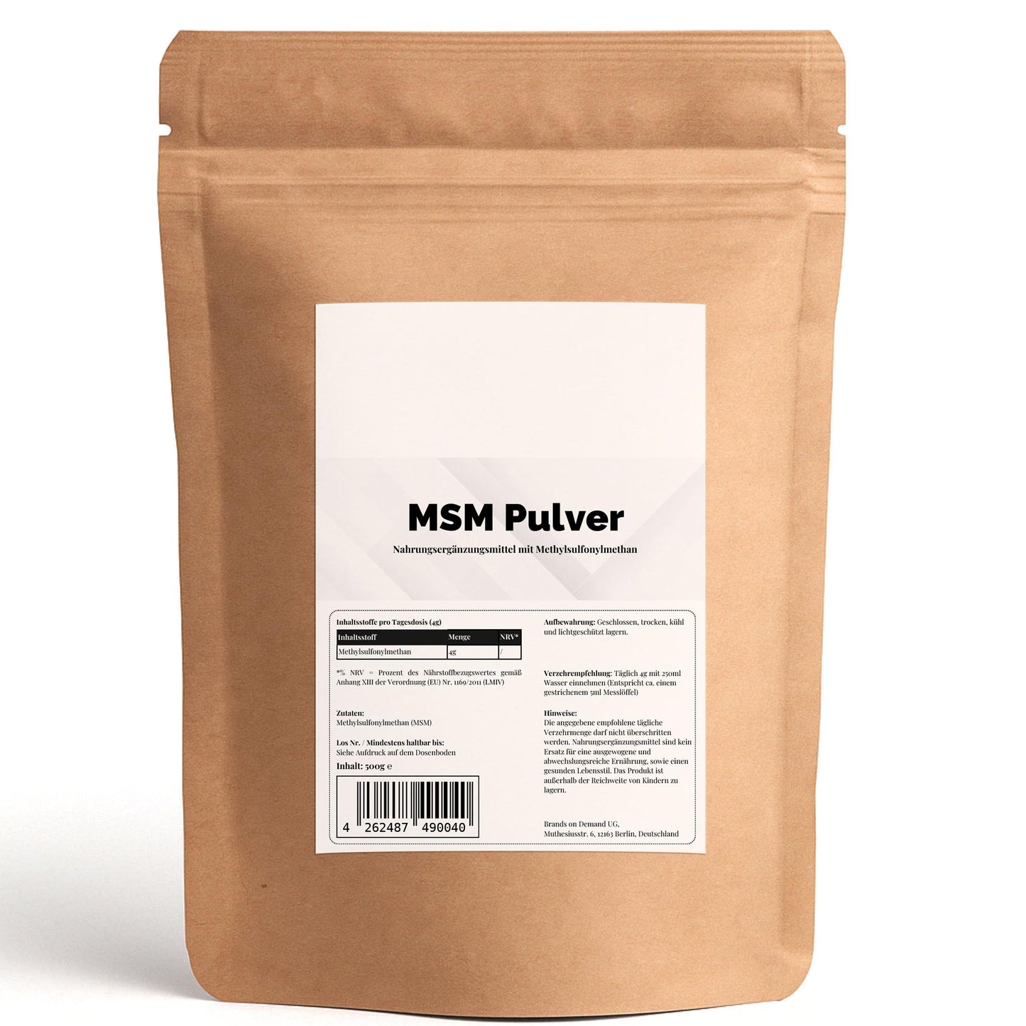 Premium MSM Pulver | Organischer Schwefel für Gelenke & Haut